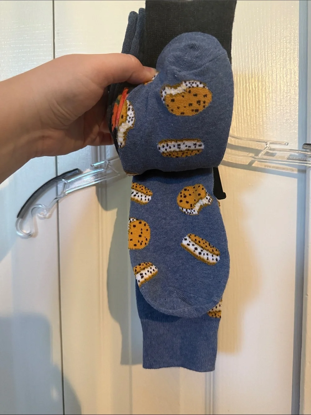 Sonoma Blue Crew Socks with Yellow Cookie Pattern - 3 Pack